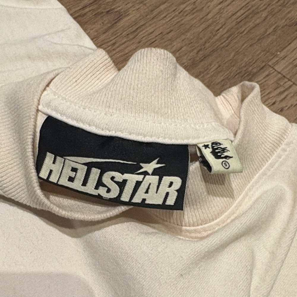 Hellstar Cream Rhinestone tee - Picture 4 of 5